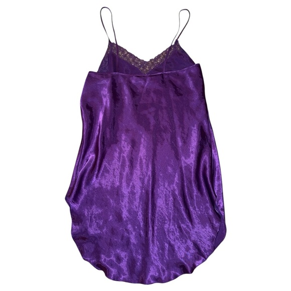 Victoria Secret vintage dark purple satin lace nightgown women’s size large - Picture 2 of 6